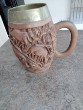 2 vintage tankard steins