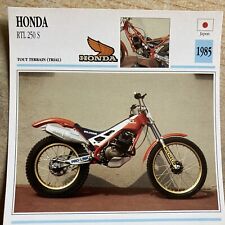Honda RTL 250 S 1985 Trial Motorcycle Map Collection Atlas Japan