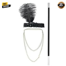 3pcs Flapper Set Womens 1920s