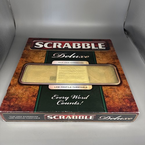 Scrabble deluxe boardgame with - scrabble,