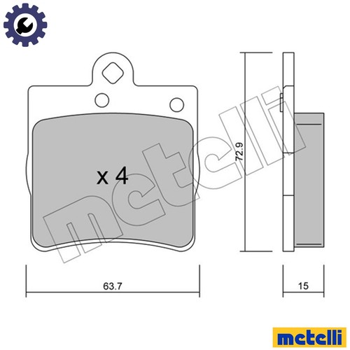 Brake pad set - pad,