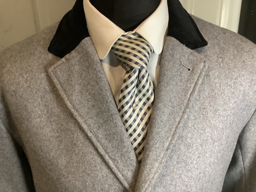 Mens light grey overcoat large - grey,