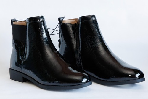 New look black patent - patent, chelsea