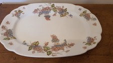 Wedgwood Royal Semi-Porcelain Lilac Floral Serving Platter Plate 45.5cm