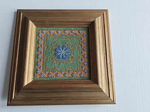 Vintage beadwork tapestry - tapestry,