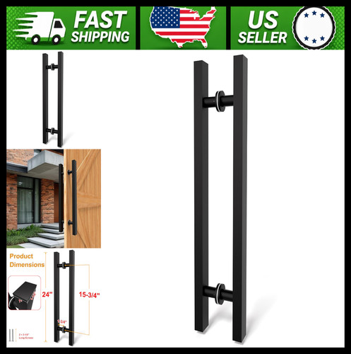 Matte black double sided barn - black,