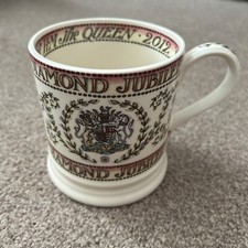 RARE BOXED LTD ED EMMA BRIDGEWATER THE QUEEN DIAMOND JUBILEE 2012 MUG - PERFECT
