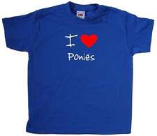 I Love Heart Ponies Kids T-Shirt