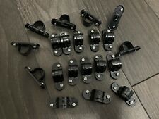 20 x 20mm Black Steel Metal Spacer Bar Saddles Fire Rated 18th Edition Compliant