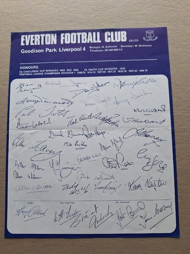 Everton memorabilia 1971 - -,