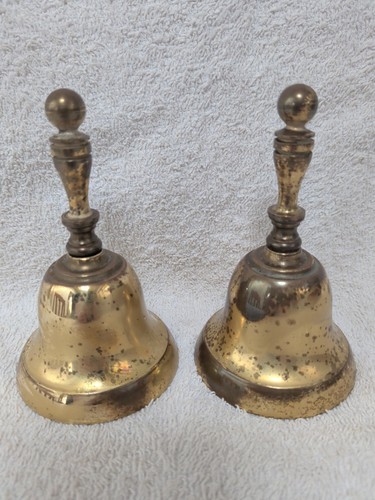 Pair vintage solid brass - pair,
