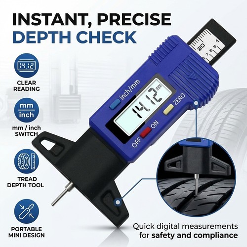 Digital tyre depth gauge tread - tyre,