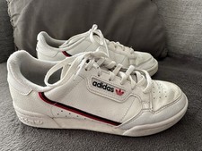 Adidas Boys Trianers Tennis Retro 80’s Style Size 3 Juniors White Blue Red Used