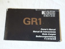 RICOH GR1 Camera Instruction Manual