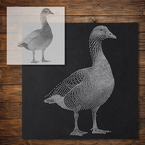 Goose stipple art - art, stencil