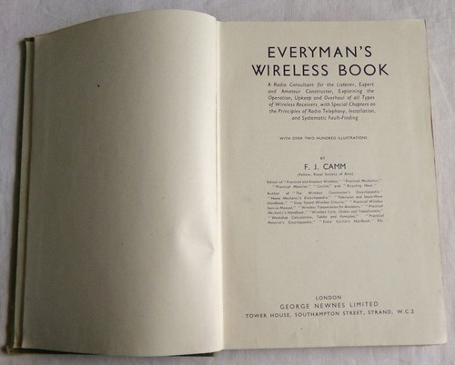 1938 everyman wireless book - everyman's,