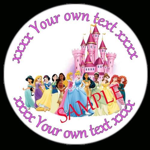 Princess birthday party labels - princess,