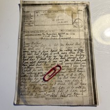 WW2 Airgraph Letter 1944 P