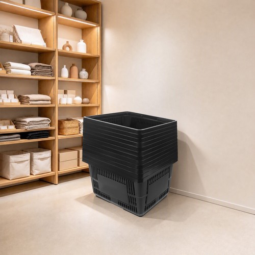 12x plastic shopping basket - 12x,