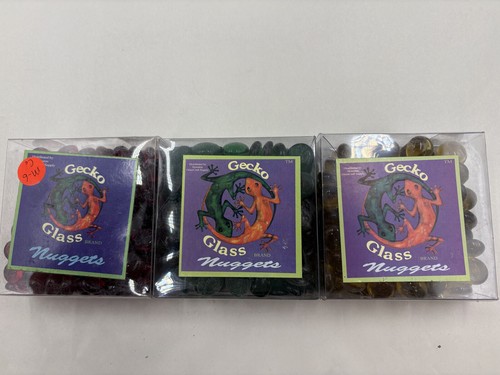 Gecko glass colored marbles - gecko,