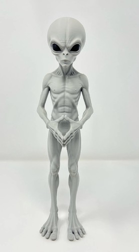 Gray alien figurine 22cm - alien,