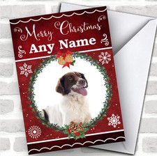 French Spaniel Dog Traditional Animal Personalised Christmas Card