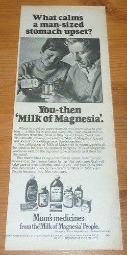 1970 vintage medium milk of - medium, ad