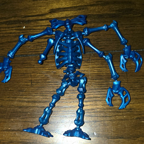 Blue spider skeleton - blue,