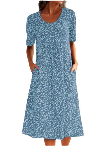 Womens boho floral midi - floral, dress