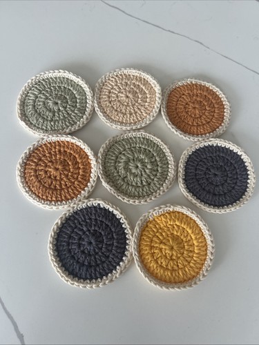 Handmade crochet coasters - 8,