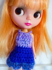 dress for tangkou, dress for Blythe,  crochet accessfor bjd, crochet dress, gift