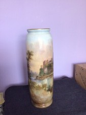 ROYAL DOULTON ANTIQUE VASE PEMBROKE CASTLE SIGNED J H PLANT C1902 VGC 11.5"