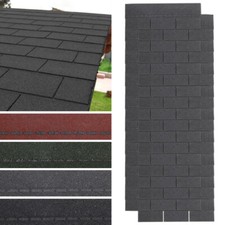 All Shape -18pcs Asphalt Roof Shingles Self-Adhesive Sheds Roofing Felt Tiles UK