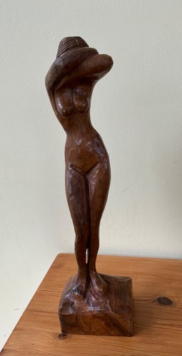 Hand carved wooden sculpture - ,