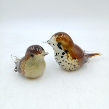 Langham Glass Bird Paperweight Pair Of 2 Paperweights Beautiful Bird Design