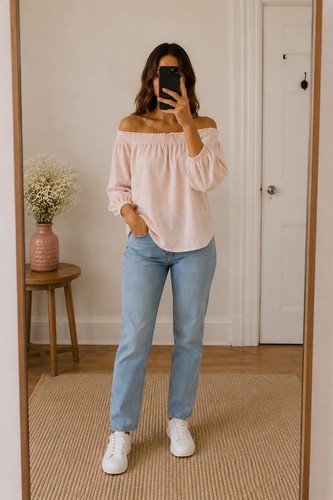 Atmosphere blush pink bardot - pink,