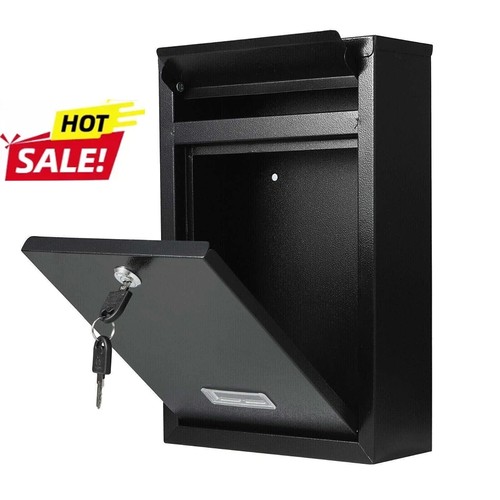 Large black lockable post - lockable, box