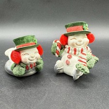 Pair of Snowman Figurines