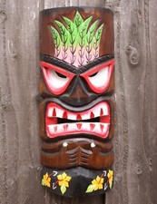 CLEARANCE 30cm Tiki Bar Wall Mask Wooden TikiBar Decoration SECONDS