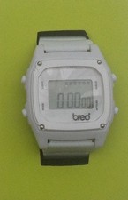 Breo Unisex Digital Watch with Grey Dial and White Plastic Strap