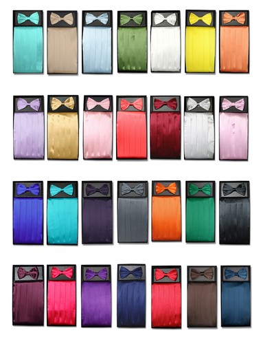 Cumberbund bowtie paisley - cumberbund,