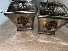 Silver Vases x2