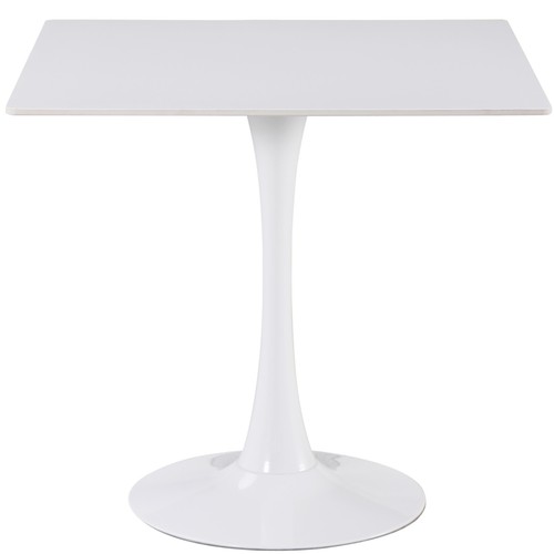 Square dining table - dining, white