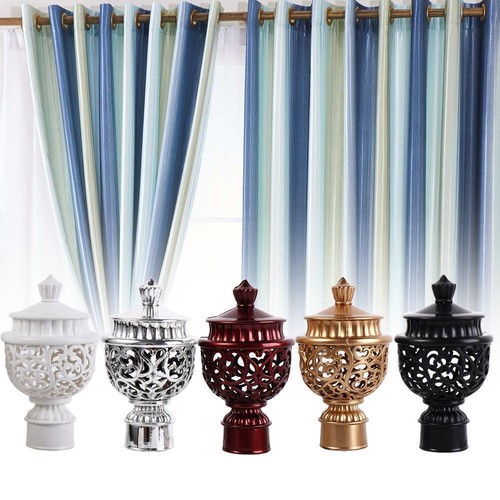 2pcs curtain pole ends - pole, finials
