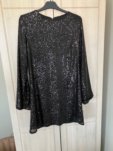 Black sequin dress size s - dress,