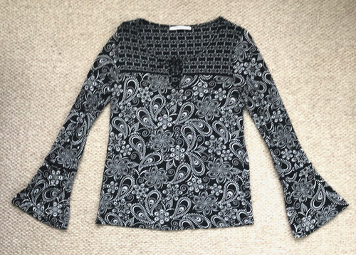 Ladies black long sleeved - ladies, top