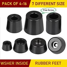 Set 4-16 Rubber Feet with Screws for Chairs Tables Appliances Furniture Machines