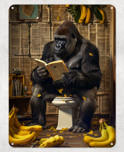 Funny gorilla reading - gorilla, book