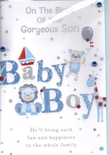 New baby boy card - boy,