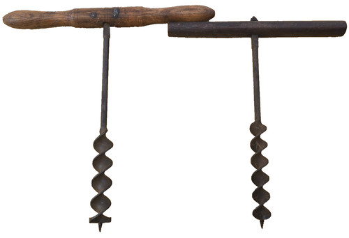 Antique handle wood - antique, auger